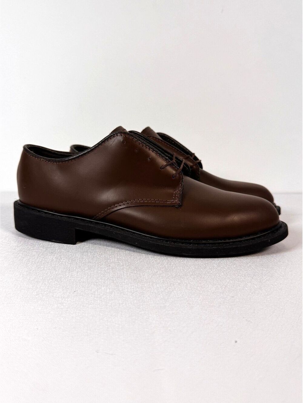Capps Colonel Brown Leather Oxford Dress Shoes AGSU Military Vibram Mens 9D